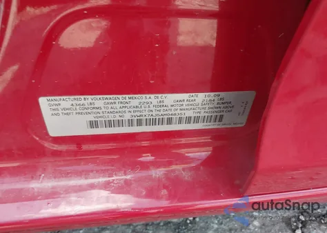 2010 Volkswagen Jetta Se from USA, damaged, VIN 3VWRX7AJ5AM048351